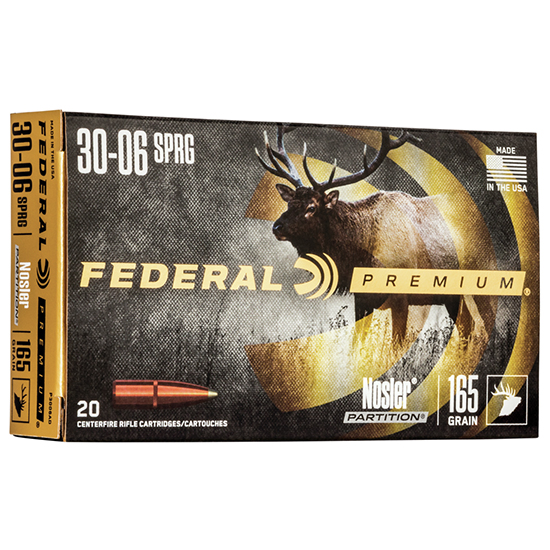 FED VITAL-SHOK 30-06 165GR PARTITION 20/10 - Ammunition